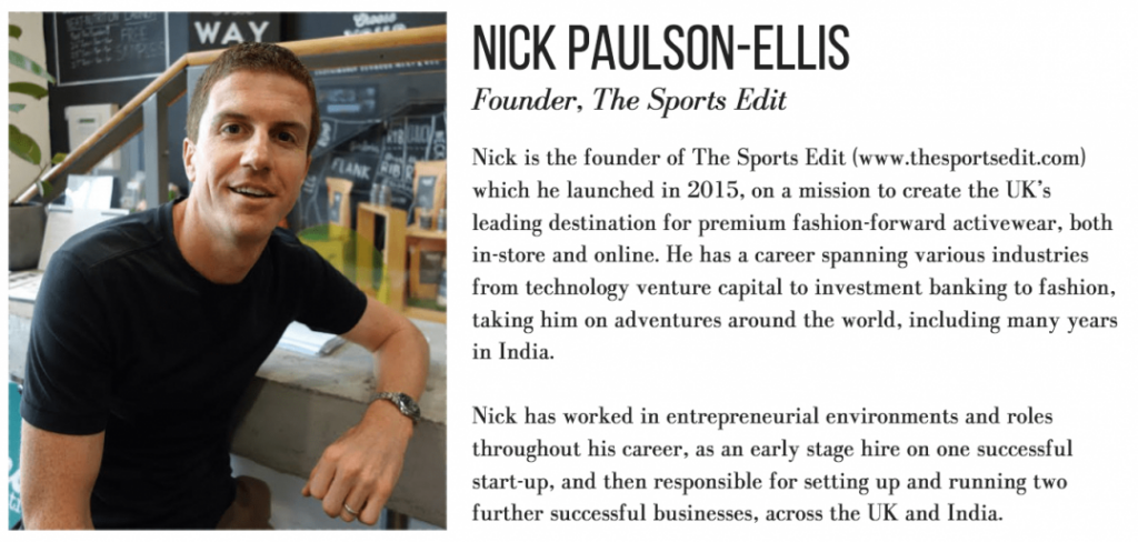 Nick Paulson-Ellis is speaking on the panel at the Welltodo Founder Series